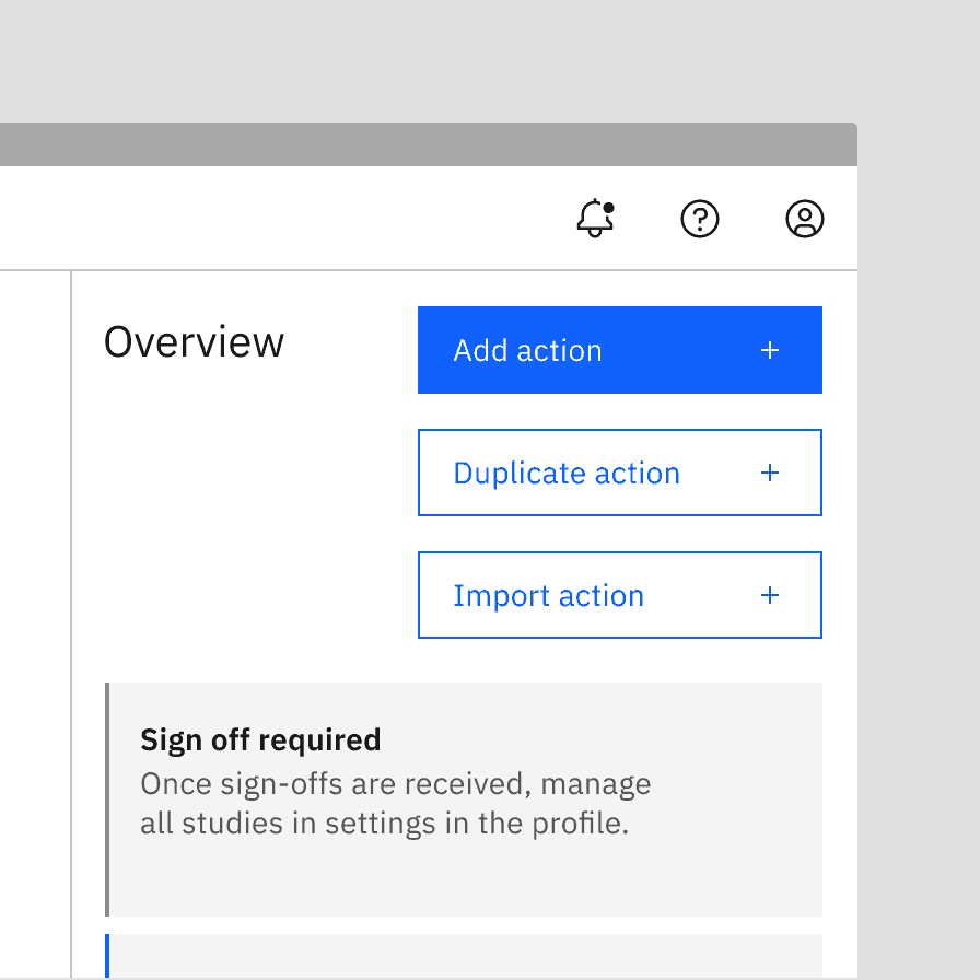 Do not use many individual buttons applying to the same data.